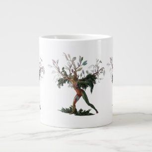 Abstrakte Fusion von Mensch und Natur Spezialitä Jumbo-Tasse