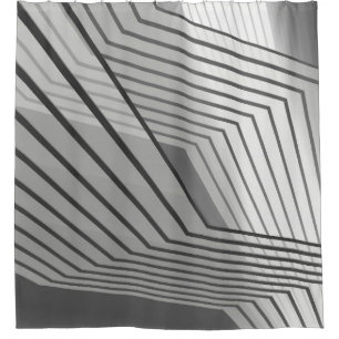 Abstrakte futuristische Architektur Hintergrund 3d Duschvorhang