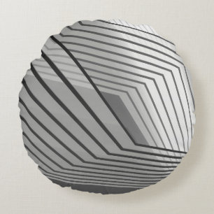 Abstrakte futuristische Architektur Hintergrund 3d Rundes Kissen