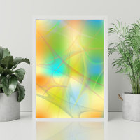 Abstrakte futuristische Neon-Grün-Aquamarin-Gelbbl