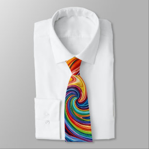 Abstrakte Galaxie-Nebel-Swirls-Regenbogenkrawatte Krawatte