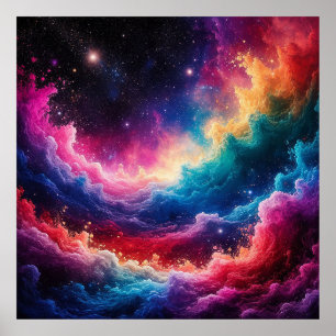 Abstrakte Galaxie-Szene Poster
