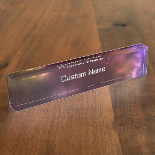Abstrakte Galaxien-Konstellationen Digitale Kunst: Namensplakette