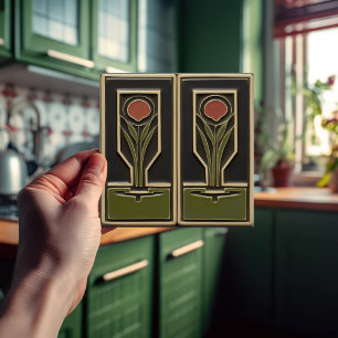 Abstrakte Gartenblumen Gewächshaus im Stil der Mit Fliese