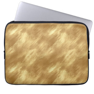Abstrakte gebürstete Goldstruktur Laptopschutzhülle