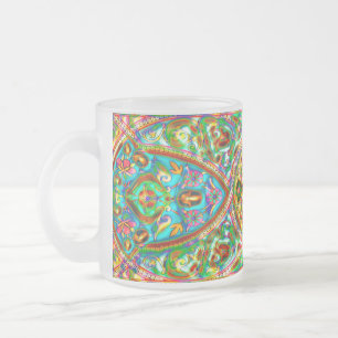 Abstrakte Gedanken 2 Art-Déco-Tasse Mattglastasse