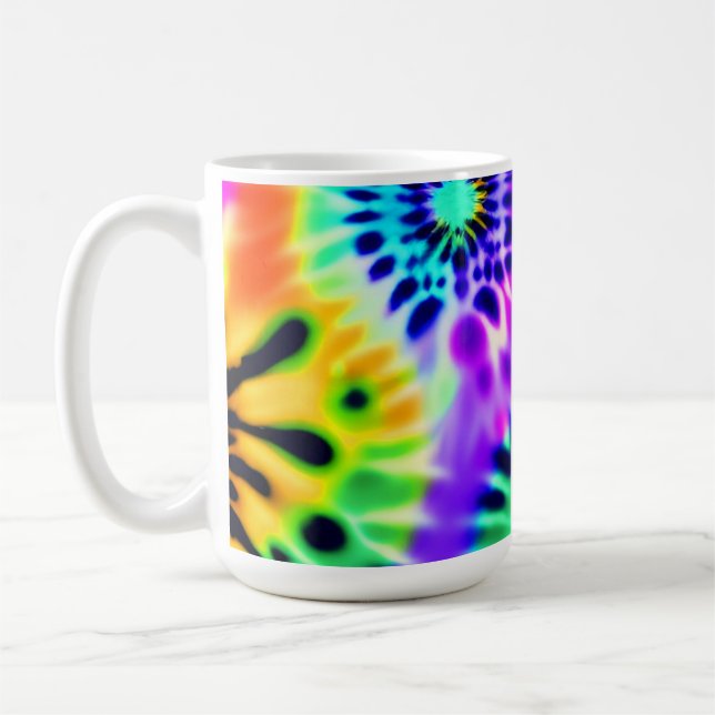 Abstrakte Gefärbte Krawatte Adire Muster Kaffeetasse (Links)