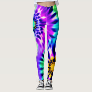 Abstrakte Gefärbte Krawatte Adire Muster Leggings