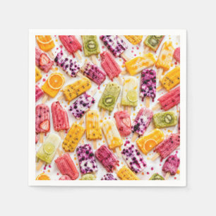 Abstrakte gefrorene Fruchteisstäbchen Serviette