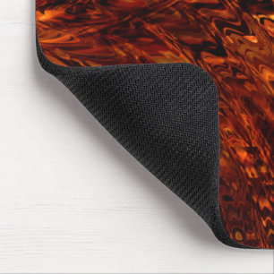 Abstrakte gekrümmte Bänder in rötlich-goldfarbenen Mousepad