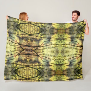 Abstrakte Gelbbaumen Fleecedecke