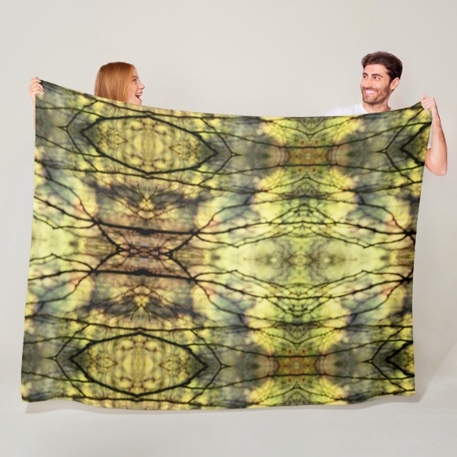 Abstrakte Gelbbaumen Fleecedecke (Beispiel)