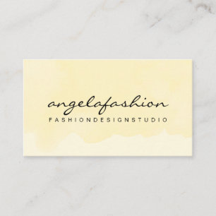 Abstrakte gelbe künstlerische Aquarellmalerei Visitenkarte
