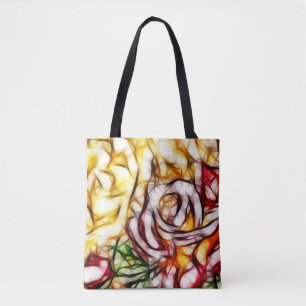 Abstrakte gelbe Licht-Rosen-Kunst, künstlerischer  Tasche