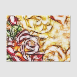 Abstrakte gelbe Lichtrose künstlerischer floraler  Seidenpapier