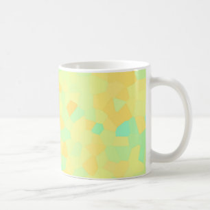 Abstrakte gelbe und grüne Formen Kaffeetasse