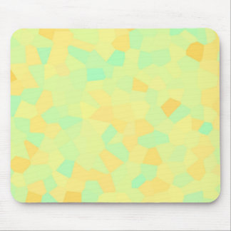 Abstrakte gelbe und grüne Formen Mousepad