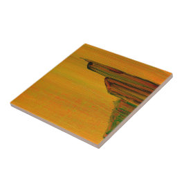 Abstrakte Gelbtafel Fliese