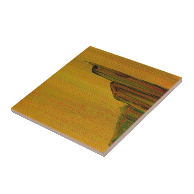 Abstrakte Gelbtafel Fliese (Seite)