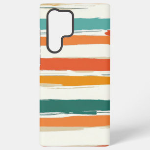 Abstrakte gemalte horizontale Pinselstreifen Boho Samsung Galaxy Hülle