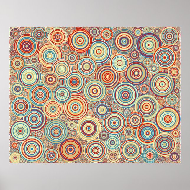 Abstrakte Generative Kunstfarbe Poster (Vorne)