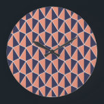 Abstrakte Geometrie: Art Deco Nahtlos Große Wanduhr<br><div class="desc">Abstrakte Art Deco Nahtloser Hintergrund. Geometrisches Muster. Art Deco nahtloser Hintergrund mit geometrischer Eleganz. Eine Touch der Eleganz. Abstrakt Art Deco Nahtloser Hintergrund - Geometrisches Muster. Textil,  Muster,  Dekoration,  Hintergrund,  abstrakt,  Illustration,  Textur,  Mode,  Vintag,  Retro,  Linie,  nahtlos,  blau,  geometrisch,  Diamant,  Silhouette,  Stoff,  Verzierung,  Dreieck,  Form</div>