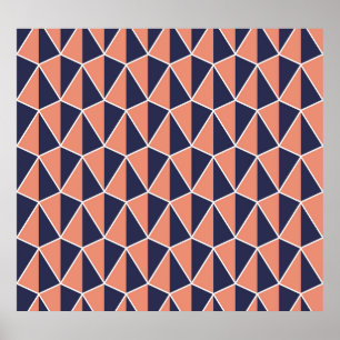 Abstrakte Geometrie: Art Deco Nahtlos Poster