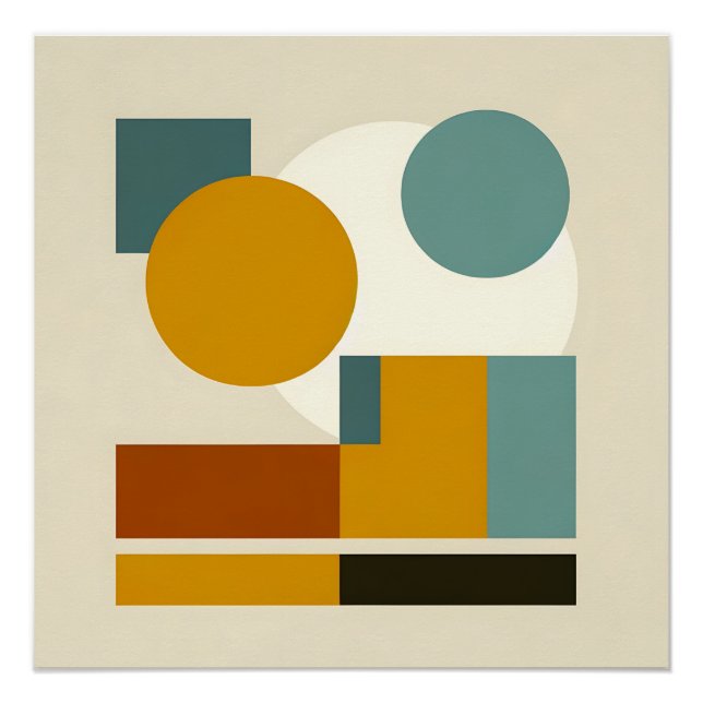 Abstrakte Geometrie - Das moderne Mittelalter Poster (Vorderseite)