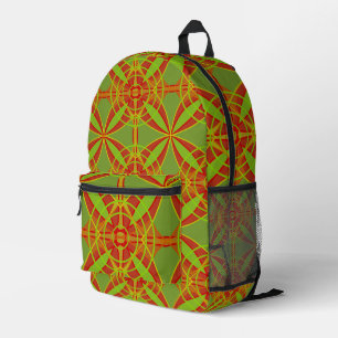 Abstrakte Geometrie der Herbstfarben im Herbst Bedruckter Rucksack
