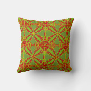Abstrakte Geometrie der Herbstfarben im Herbst Kissen