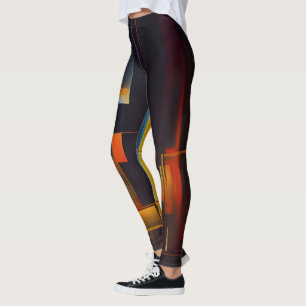 Abstrakte Geometrie der Stadtlichter Leggings