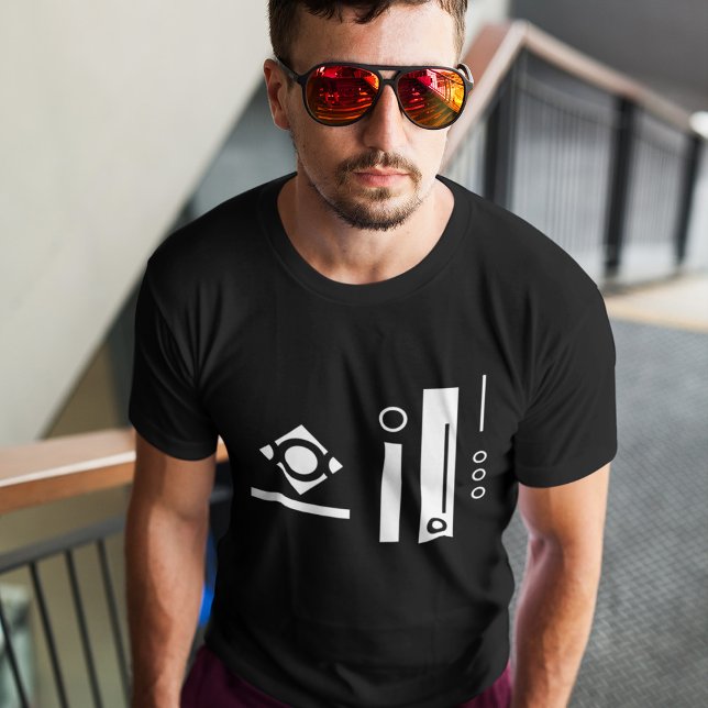 Abstrakte Geometrie in Schwarz und Weiß T-Shirt (Von Creator hochgeladen)