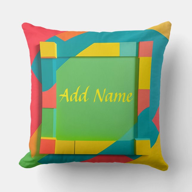 Abstrakte Geometrie Kissen (Vorderseite)