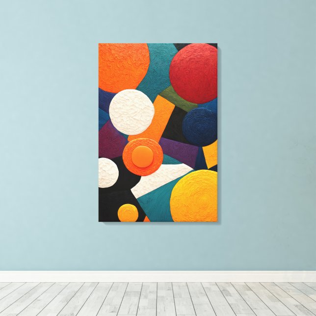 Abstrakte Geometrie Leinwanddruck (Insitu (Holzboden))