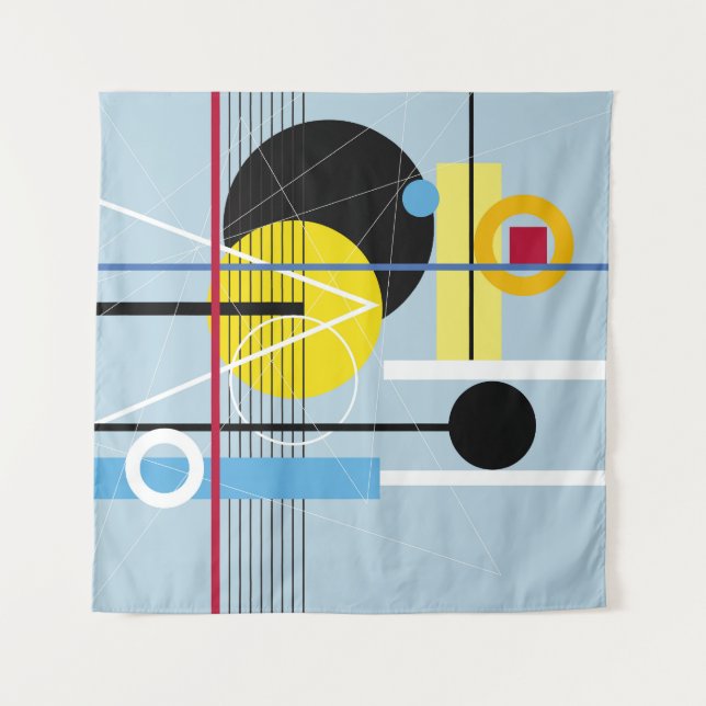 Abstrakte Geometrie: mehrfarbiger Hintergrund Wandteppich (Vorderseite)