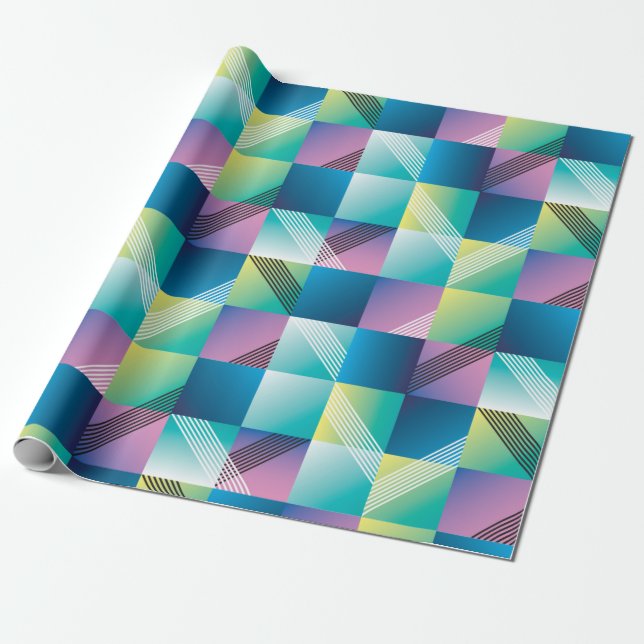 Abstrakte Geometrie nahtlos Geschenkpapier (Ungerollt)