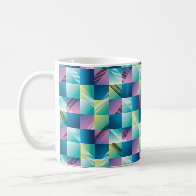 Abstrakte Geometrie nahtlos Kaffeetasse (Links)