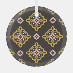 Abstrakte Geometrie: Nahtlose Vintage-Textur Ornament Aus Glas