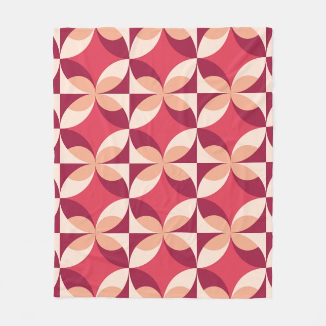 Abstrakte Geometrie: Nahtloses Textildesign Fleecedecke (Vorderseite)