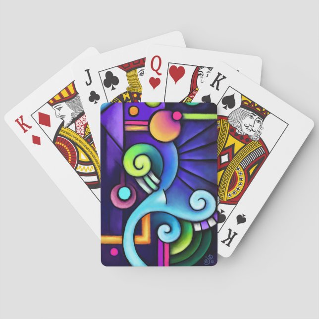 Abstrakte Geometrie  Spielkarten (Rückseite)