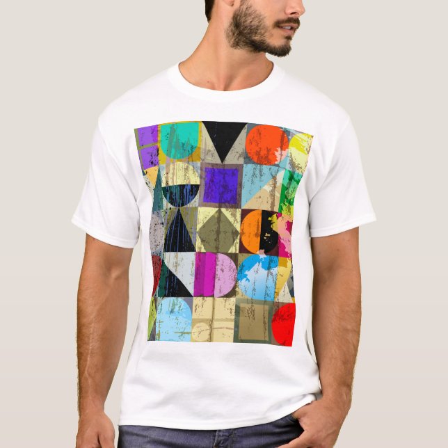 Abstrakte Geometrie: Striche und Schrägstriche T-Shirt (Vorderseite)