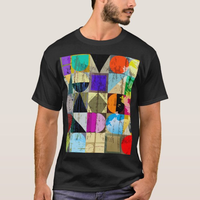 Abstrakte Geometrie: Striche und Schrägstriche T-Shirt (Vorderseite)