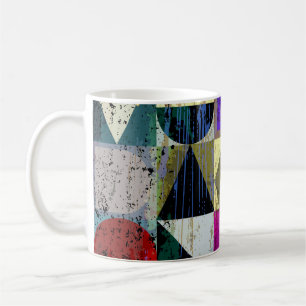 Abstrakte Geometrie: Striche und Spritzer Kaffeetasse