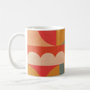 Abstrakte Geometrie: Vintage Papiertextur Kaffeetasse