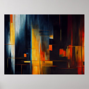 Abstrakte Geometrie von Urban Lights Poster