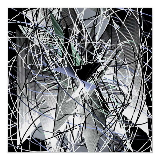 Abstrakte geometrische 3D-Kunst Poster (Vorderseite)