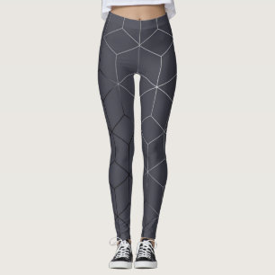 Abstrakte geometrische Abbildung auf attraktivem, Leggings