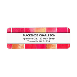 Abstrakte geometrische Adresse in Rosa Wasserfarbe