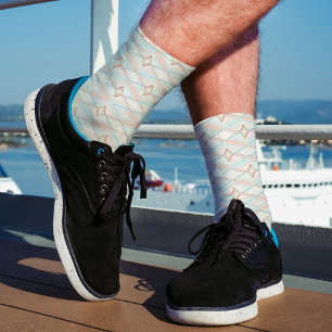 Abstrakte geometrische Anzeige mit weißem Diamantm Socken
