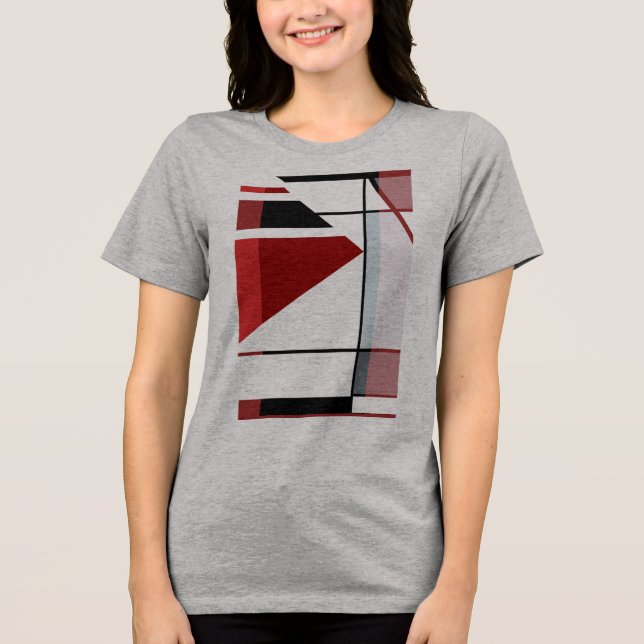 Abstrakte geometrische Art des MCM-Look Tri-Blend Shirt (Vorderseite)
